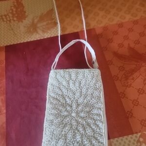 Bamboo Trading Company Beaded Crossbody Cell Phone Bag